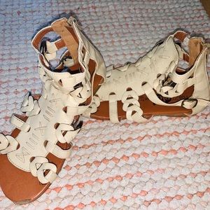 Off white gladiator sandals